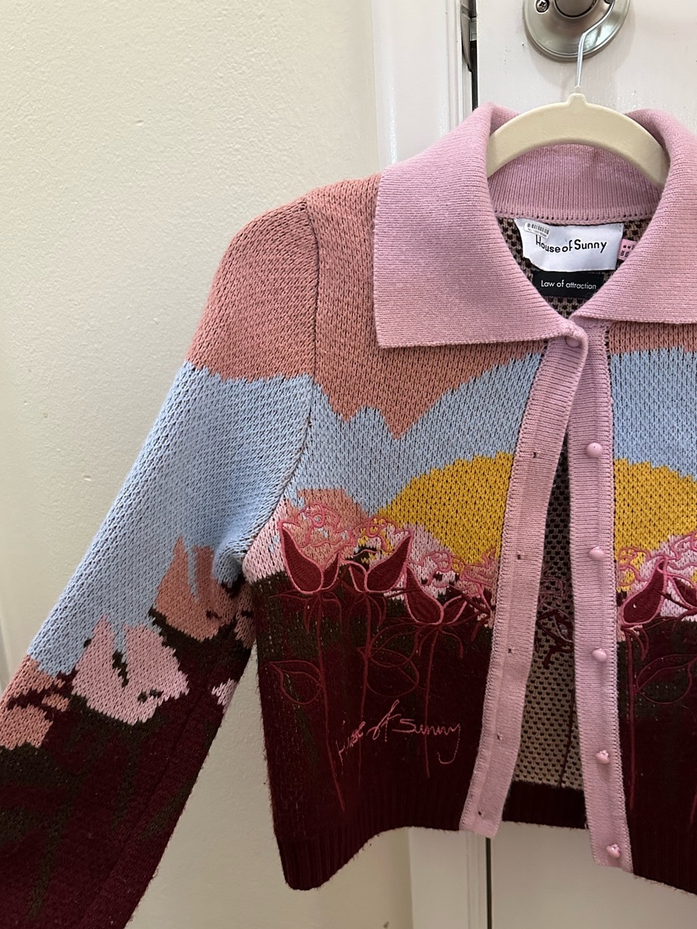 House of Sunny Garden of Eden Tripper Intarsia Cardigan - Picture 4 of 6